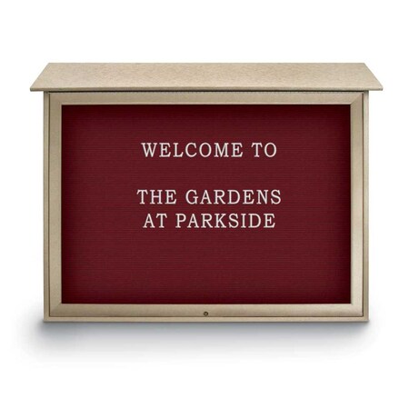 United Visual Products Indoor Enclosed Combo Board, 42"x32", White Frame/Blue & Medium Grey UVCB4232W-BLUE-MEDGRY